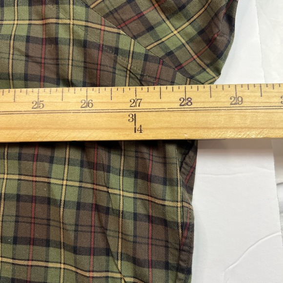 Ralph Lauren Men's Classic Brown & Burgundy Red Plaid Cotton Dress Shirt Size XL - Picture 5 of 9